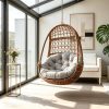 [Outdoor Chair Cushions] Outdoor Patio Seat Cushions, Round Chair Cushions, Fully Filled, Strong Support, Warm, Breathable And Comfortable, Thickened Hanging Chair Cushions, Recliner Cushions, Stylish Outdoor Decorative Chair Cushions (Cushions Solely)