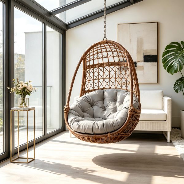 [Outdoor Chair Cushions] Outdoor Patio Seat Cushions, Round Chair Cushions, Fully Filled, Strong Support, Warm, Breathable And Comfortable, Thickened Hanging Chair Cushions, Recliner Cushions, Stylish Outdoor Decorative Chair Cushions (Cushions Solely)