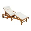product-open-8fba1782367d4d39b021f977dde05f95-goods U_Style 2-Pack 77.5' Outdoor Lounge Chairs, Acacia Wood Frame, Cushioned, Adjustable Backrest And Leg Rest, Headrest And Retractable Side Tray, Perfect for Patio, Pool, Garden, Beach