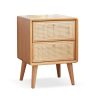 product-open-90e9bb6ef00b45538fd1ea0d087f1abf-goods Pure Solid Wood Bedside Cabinet Modern Easy Nightstands North America Oak Bedside Cabinet Nordic Bedroom Solid Oak Storage Cabinet 15.75inch