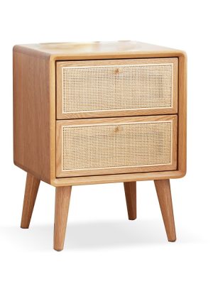 Pure Solid Wood Bedside Cabinet Modern Easy Nightstands North America Oak Bedside Cabinet Nordic Bedroom Solid Oak Storage Cabinet 15.75inch