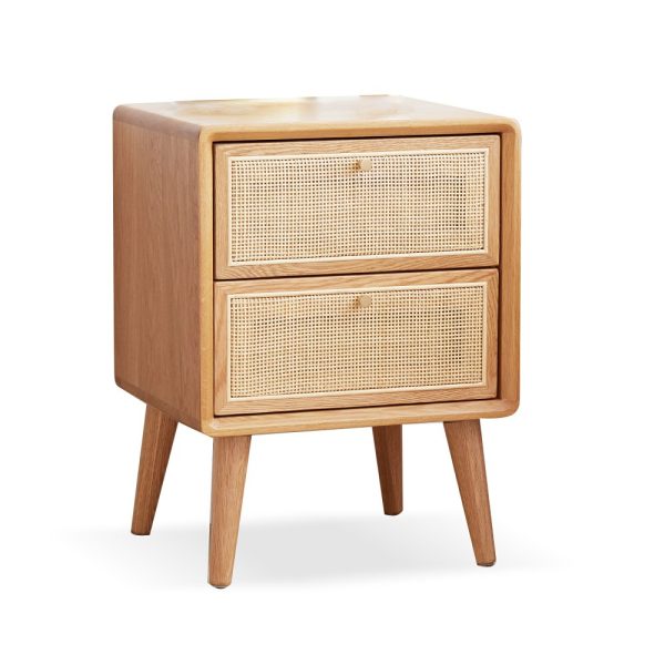 product-open-90e9bb6ef00b45538fd1ea0d087f1abf-goods Pure Solid Wood Bedside Cabinet Modern Easy Nightstands North America Oak Bedside Cabinet Nordic Bedroom Solid Oak Storage Cabinet 15.75inch