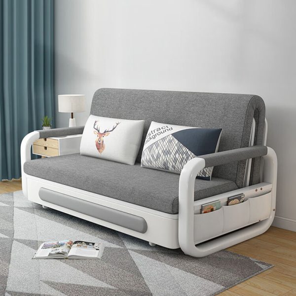 product-open-9116ac9efa3548d5b12f2aef0645813b-goods Contemporary Expandable Couch, Dual-Purpose Sofa Bed, Living Room Sofa Featuring Storage Recliner, Convertible Bed Sofa, Gray Fabric Sofa