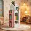 product-open-917e6703f11b49068e8c02da5511acf6-goods 4-Tier Rotating Bookshelf, 360° Display Book Shelf, Floor Standing Bookcase, Children's Bookshelves for Bedroom, Living Room, Study Room ( WHITE Color)
