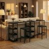 2026 NEW Side Tables, 1 Box Set Board Bar Table And 2 Stools Storage Furniture Combo, Designed for Convenient Storage And Space Saving, Small End Table with Storage Shelf, Modern Nightstand for Bedroom Living Room Studio, Portable Snack Table