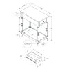 product-open-924959009891473da3ccadf0fa706362-goods Accent Table 2 Tier End Side Table Nightstand Bedroom Narrow Lamp Storage Drawer Brown Veneer Traditional