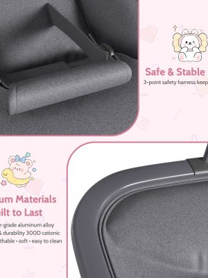 2-in-1 Collapsible Bouncer and Rocker Seat - Lightweight, Quiet, 3-Position Adjustable Cradle -No Assembly Needed, Portable Nursery Chair, Ideal for Showers