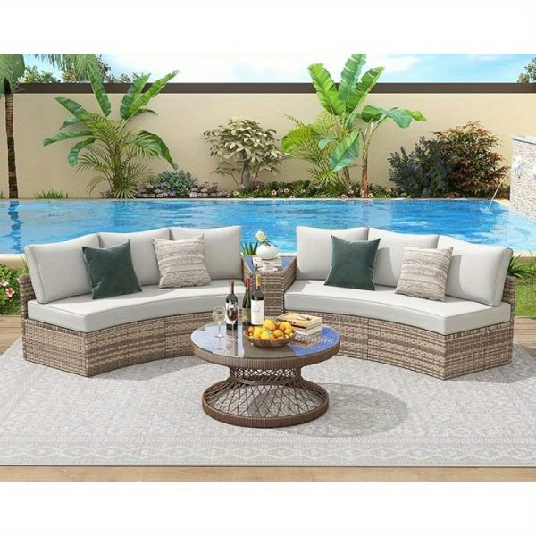product-open-93994b8695044c829c1b89bbd9f9fff3-goods Patio Furniture Set 3-Seater/9-Seater Half Moon Sectional Outdoor Sofa with Cushions And Wedge Table for Patio Pool Balcony