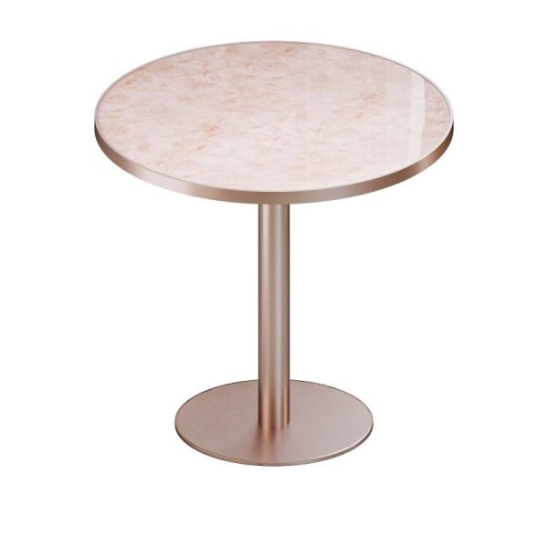 product-open-96b926d2b5cd4df9902d17f43eb69566-goods Round Modern Dinning Table 31. 5 Inches Bistro Table Tulip Table with Faux Marble Top, Easy Assemble, Sturdy Metal Frame Diameter