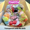 Extra Large Transparent Sofa - Holds 200 Dolls, Heavy-Duty PVC Folding Storage Chair with Space-Saving Modular Design for Doll Photography, Collectors, Home/Office/Camping/Beach Use - Easy-to-Clean Lightweight Furniture, Collector's Edition Durable Plastic Outdoor Seat, Sturdy Structure, Versatile Home Organizer
