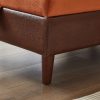 product-open-9751e624639f467fa4c6f7b22aee3e62-goods 65-Inch Storage Chaise Lounge Sofa in Brown PU And Orange Velvet