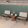 product-open-9757fa94693c4a4db382736cc5a1f160-goods Modern Mid-Century Accent Chair, Rattan Lounge Chair for Living Room, Boho Side Corner Comfy Chair for Bedroom And Balcony, Walnut