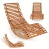 product-open-9765cfa5532e4d5383d0a756b76b84cd-goods MULTIGOT Outdoor Acacia Wood Chaise Lounge Rocker - High Back Ergonomic Slatted Seat with Stopper, 350lb Capacity Weather-Resistant Patio Furniture for Deck, Poolside, Garden (Natural Finish), Outdoor Lounge Chair, Deck Seating, Rustic Design, Sturdy Construction, Backyard Comfort