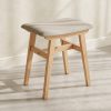 product-open-991fad25c3a04bc88c59983a7e31901f-goods Solid Wood Vanity Chair, 18.5 Inch Height Vanity Stool, Chair for Bedroom, Durable And Sturdy, Padded Seat, Modern Easy, Home Decor Additions, Limited-Time Flash, Free Shipping