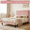 2026 Soft Bed with 2 Bed Rails, Premium Soft Padded Bed Frame with Stitched Detailing for Modern Bedroom, Ideal for Home Room Decor