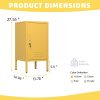 product-open-9b0788f856ae4d6c9732b0b7b70319f9-goods Metal Office Filing Cabinet, Lockable Storage Cabinet with 2 Adjustable Shelves for Documents, Modern Steel Side Table with Lock for Home Office, Bedroom Nightstand, Secure Ventilated Locker