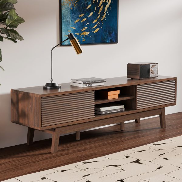 product-open-9b9dd43276cd4442b06b12af7dc2d7f9-goods Mopio Ensley TV Stand, Mid Century Modern for 55/ 60/ 65 Inch TV, Farmhouse TV Stand, Entertainment Center with Storage, TV And Media Console for Living Room ( 59" Low)