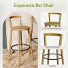 product-open-9bf5c125792f47dab06fe1cdf1b45a1b-goods 2-Seater Bar Table And Chair Set, 39.4' Height Square Bistro Pub Table with 2 Chairs & Footrest, Compact Cocktail Bar Height Table Set for Small Space, Dining Area, Cafe, Kitchen, Living Room, Apartment & Balcony