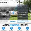 Outdoor Privacy Screens, Freestanding Metal Privacy Fence Panels for Garden, Patio, Balcony, Courtyard & Poolside, Indoor/Outdoor Use