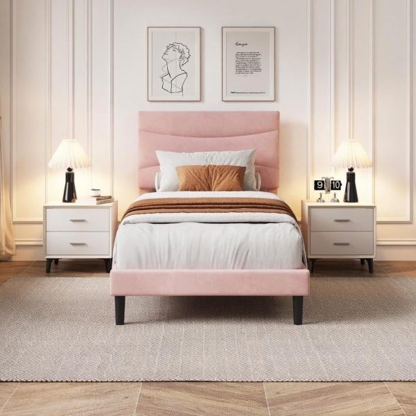 2026 Soft Bed with 2 Bed Rails, Premium Soft Padded Bed Frame with Stitched Detailing for Modern Bedroom, Ideal for Home Room Decor