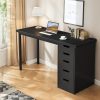 product-open-9db4c43f85ca445a9623ccd97d2c153a-goods 47-Inch Computer Desk, Contemporary Work Desk Featuring 5 Drawers And a Metal Frame, Minimalist Writing Desk Suitable for Home Office Use