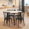 product-open-9e4d2b642daf4adf9dfffdb8ccb92254-goods Plastic Outdoor Dining Chairs Set of 4/8, Stackable Patio Chairs with Wicker Backrest, Waterproof Indoor Outdoor Kitchen Chairs, 400 Lbs Weight Capacity, Farmhouse Brown/Black/White Wedding Party Banquets Waiting Chairs