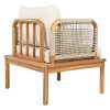 product-open-9e8849ff9d59454e9b83e74e7cdbfe63-goods Outdoor Acacia Wood Rope Club Chair, Waterproof Cushioned Patio Dining Chair, Weather Resistant Patio Lounge Chair for Backyard Garden Porch Balcony, Easy Assembly Deep Seat Conversation Accent Chair with Removable Washable Beige Teak Cushion