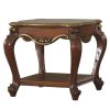 product-open-9e9c5bca9d3a4d6492ce54094baba997-goods Honey Oak End Table with Bottom Shelf - Retro Modern Bedside Table Suitable for Small Spaces, Compact Shelf Furniture with Bottom Storage, Assembly-Free Setup for Bedroom,, Dorm, Entryway - Space-Saving