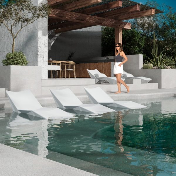 product-open-9eae05469baf42c9a0b62f3e21f37ced-goods Designer In-Pool Chaise Lounge Chair, Modern Ergonomic S-Shaped Pool Lounger, Heavy-Duty UV And Waterproof Outdoor Recliner with Sand-Fill Weight Box And Drainage System, for Poolside, Patio And Shallow Water