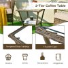 2026 New Courtyard Dining Tables and Chairs, 2pcs Outdoor Wicker Rocking Chair Set, Rattan Rocking Chair with Thick Cushions & High Back, All-Weather Wicker Rocking Bistro Set for Porch, Patio, Balcony
