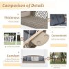 product-open-a0212e91df6347e5b1dc1d5b1e34a372-goods Gray 3-Person Wicker Porch Swing Featuring a 1.5-Foot Cup Holder, a 55-Inch Patio Hanging Swing Bench Complete with Cushions, And a Weight Capacity of 800 Pounds