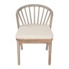product-open-a09ed6a9139043f99f683c5eb7d03409-goods Outdoor Dining Chairs Set of 2, Acacia Wood Patio Chairs with Cream Washable Cushion, for Backyard, Poolside, Garden, Light White