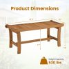 product-open-a1795726115e46f596c5e9982f92794f-goods 2pcs 41.5-Inch Outdoor Wood Bench Set, 2-Person Backless Patio Dining Bench with Slatted Seat And Raised Edges, 530 Lbs Weight Capacity, Rustic Loveseat for Entryway And Living Room