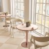 product-open-a19ecfee13564193aca0ea9e11efb8f3-goods Round Modern Dinning Table 31. 5 Inches Bistro Table Tulip Table with Faux Marble Top, Easy Assemble, Sturdy Metal Frame Diameter