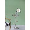 product-open-a1cbec3d980d4be8bb6c621f82eedffb-goods 16.9x16.9x28' Round Aluminum Side Table with Sier Branch Design and Golden Bird Accents