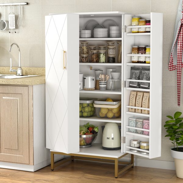 product-open-a1fa9442b1c048e9825cfa1497c65bff-goods 51" Office Cabinet with Adjustable Shelves, Office Organization Storage Cabinet, Large Office Storage Cabinet, Garage Storage Cabinet File Cabinet Printer Stand with Storage Shelves, Kitchen Pantry Cabinet, Tool Cabinet for Office, Home, Garage