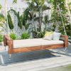 product-open-a2ff76fb70314ceb98b36fd8343ea0cd-goods Garden seating. Swing chair. Double-sized porch swing bed seating set with hemp rope swing frame, suitable for gardens and backyards. Minimalist rustic style, ideal for courtyards and gardens. Mattress sold separately.