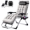 product-open-a45f4c2d10974ee18465880032ea3bdf-goods Zero Gravity Recliner, Foldable Patio Chair --- Includes Cup Holder Tray; Removable Cushion; Ideal For The Beach, Patio, Or Poolside