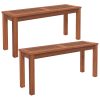 product-open-a4a0b5e25c824d21bb8dd375ec395c31-goods LIFEZEAL 2pcs Patio Backless Bench 2-Seater Outdoor Dining Bench Solid Wood Backyard