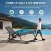 product-open-a4b1ba4f01e94f8b82463a9d8631c541-goods Andehomy Cast Aluminum Outdoor Lounge Chair on Wheels, Patio Recliner with Adjustable Backrest in 3 Positions, Perfect for Poolside Relaxation, Bronze And White Color