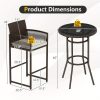 product-open-a4bab2621f354f98817ae7ca3a51ee12-goods LIFEZEAL 3pcs Outdoor Bar Set, Featuring a Wicker Bar Table And Armchairs with Two Cushions, Sturdy Metal Barstools And Table with Glass Top for Your Backyard, Poolside, Or Porch, Outdoor Bar Table And Chair, Outdoor Table And Chair Set, Outdoor High Top Table And Chair, Patio Set Outdoor, Patio Table And Chair Set, Outdoor Patio Bar Set, High Top Outdoor Table And Chair, Bar H Table, Outdoor Bar Chair, High Top Table And Chair Outdoor, Outdoor Dining Table And Chair, High Table And