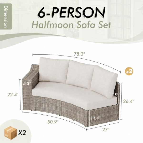 product-open-a51667fc6158479c97d44f388d7e5139-goods LUXOAK 1-Seat/6-Seat Outdoor Patio Conversation Set with Swivel Armchairs And Storage Coffee Table for Backyard, Porch And Garden