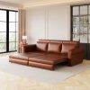 product-open-a54e1b031b4647798730201328c8852e-goods 93.7' Bohemian Chesterfield Sofa Bed: 3-in-1 Convertible Sleeper with Faux Leather Upholstery, Nailhead Trim & Rolled Arms, Light Brown Pull-Out Couch Suitable for Small Spaces, Apartments, Dorms, Guest Rooms - Assembly Required