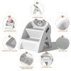 Toddler Step Stool, Foldable 2-Step Kids Stool with Non-Slip Design And Handle, Multipurpose Step Stool for Bathroom Sink, Kitchen, Bedroom, Counter