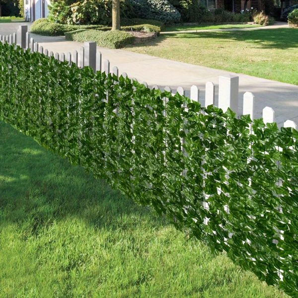 product-open-a74c344e1d9b4df9a2248538b8254c80-goods 119 X 40 Inch Artificial Ivy for privacy Screen Realistic Faux Greenery Wall Panel For Outdoor Home Garden And Patio Decor Perfect For Privacy And Aesthetic Enhancement Including Work Gloves