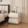 product-open-a75bdcd4927d48e79ecdbc336e62cb04-goods Modern Stackable Nightstand, 1set Double-decker Locker. Modular Bedside Table, Minimalist Black & White Storage Drawer, Space-Saving Accent Furniture for Bedroom & Living Room, Silent Soft Close Rails, Scratch-Resistant PU Finish, Easy Assembly