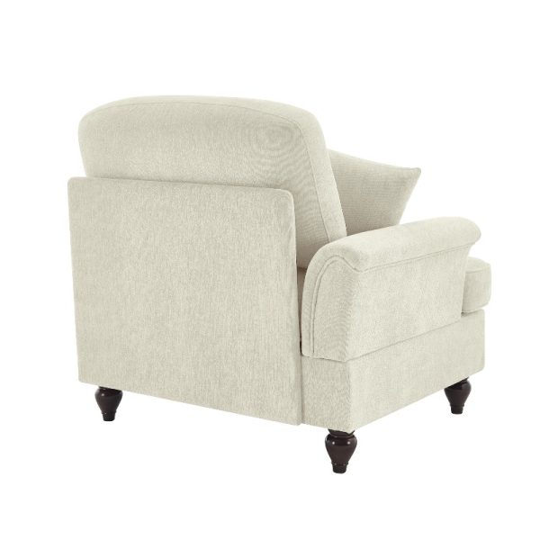 product-open-a77107ada1e048c58ac7eb3ad77174b7-goods Sofa Lsf Chenille W/1 Pillow -Beige White, Comfortable Backrest Sofa, Modern Minimalist Style, Suitable for Bedroom, Office, Dorm and Living Room, Easy to Clean, Easy to Install