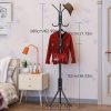 product-open-a847a69acfef45a1a19d5d1093e52ece-goods 1pc Heavy-Duty Metal Coat Rack with 9-Tier Vertical Storage - Freestanding Space-Saving Clothing Organizer with Sturdy Iron Frame & Copper Finish, 27"+ Height, Easy Assembly for Entryway, Living Room, Bedroom, Dorm - Portable Garment Rack for Shirts
