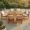 product-open-a9b1f1d951514d17a663f0cca87e6221-goods 7pcs Patio Dining Set Outdoor Dining Table And Chairs Stylish Outdoor Furniture Set with Removable Cushions for Patio, Backyard, Garden, Natural Wood And Beige Cushion