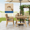 product-open-a9ee9f6a03c24b2fa8fe22d9020835be-goods 66.9" Outdoor Dining Table for 4-6, HDPE Patio Table with Umbrella Hole, Waterproof All-Weather Rectangular Table for Backyard, Poolside And Garden